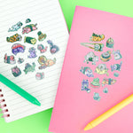 Sushi Animals Glitter sticker sheet