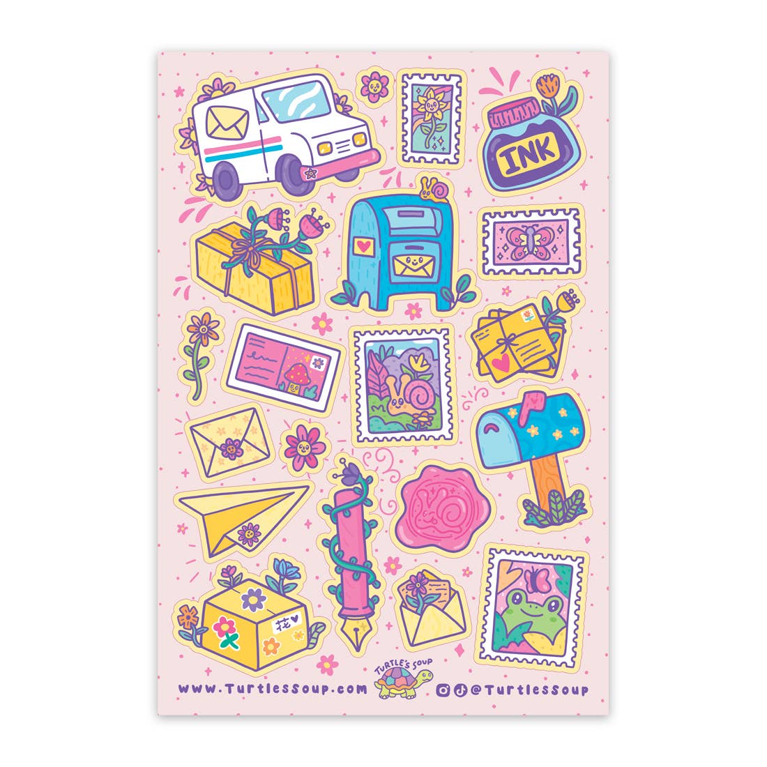 Happy Mail sticker sheet