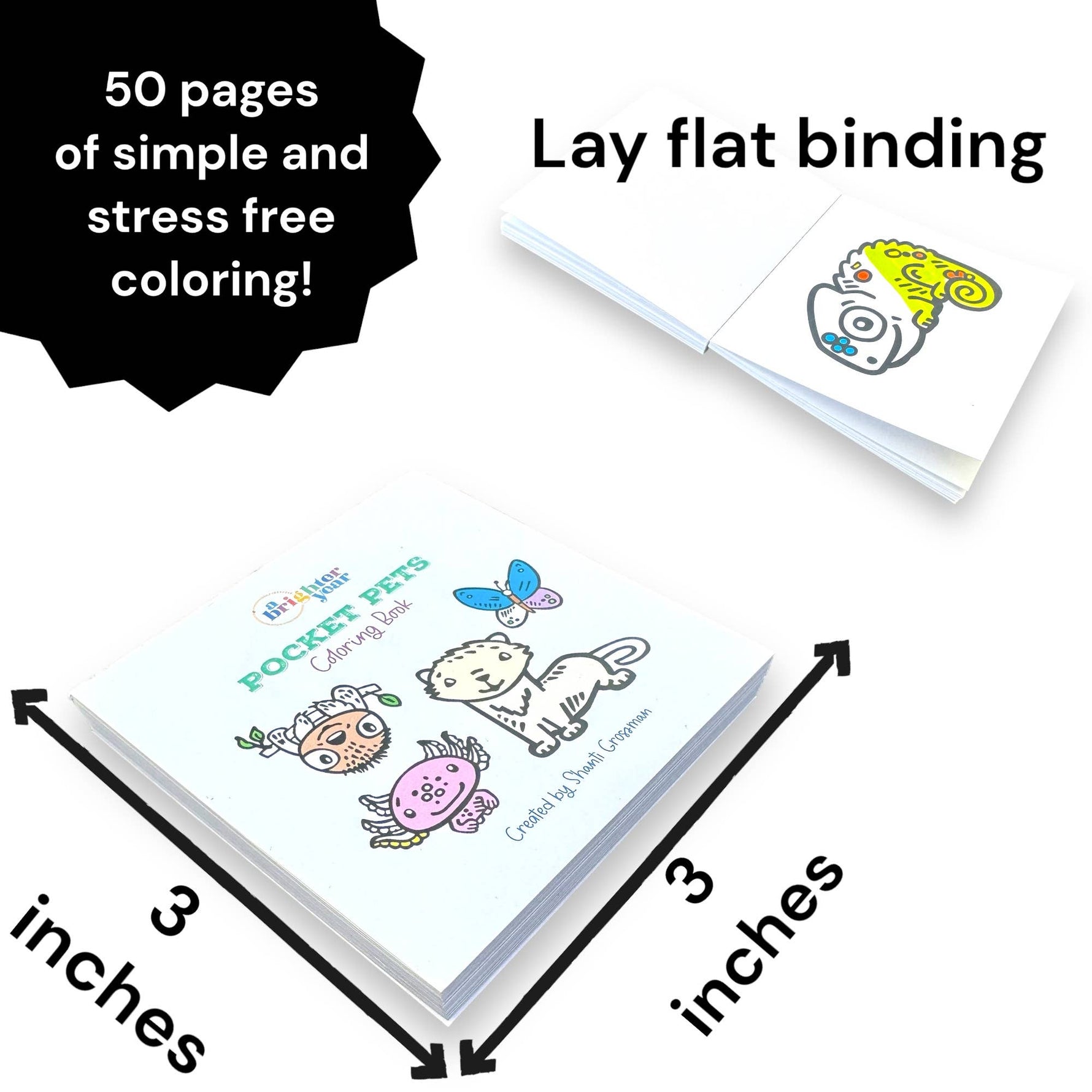 Pocket Pets Mini Coloring Book for Adults and Kids