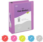 1.5″ 3-Ring View Binder: Assorted Colors