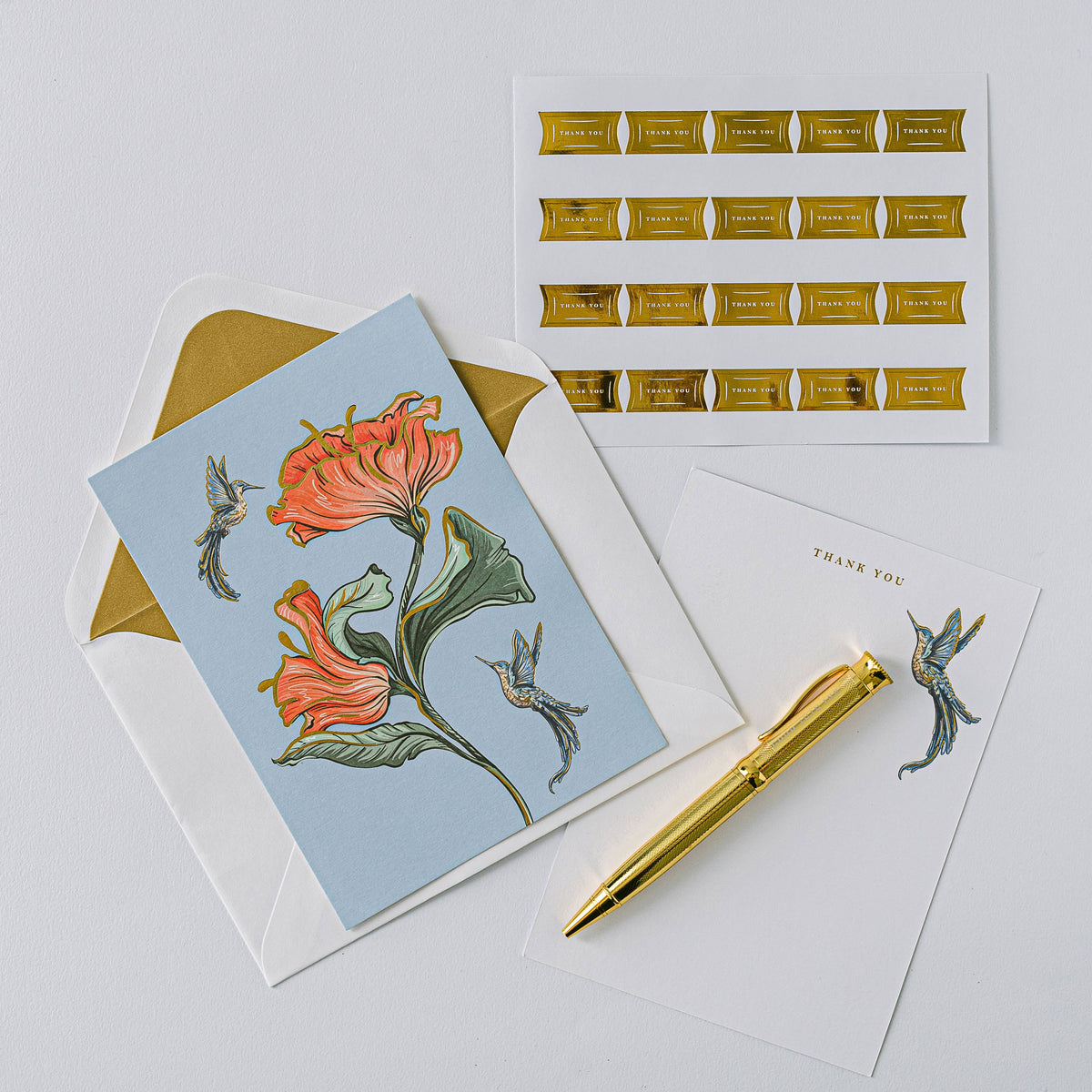 Hummingbird Luxury Thank You Stationery Set