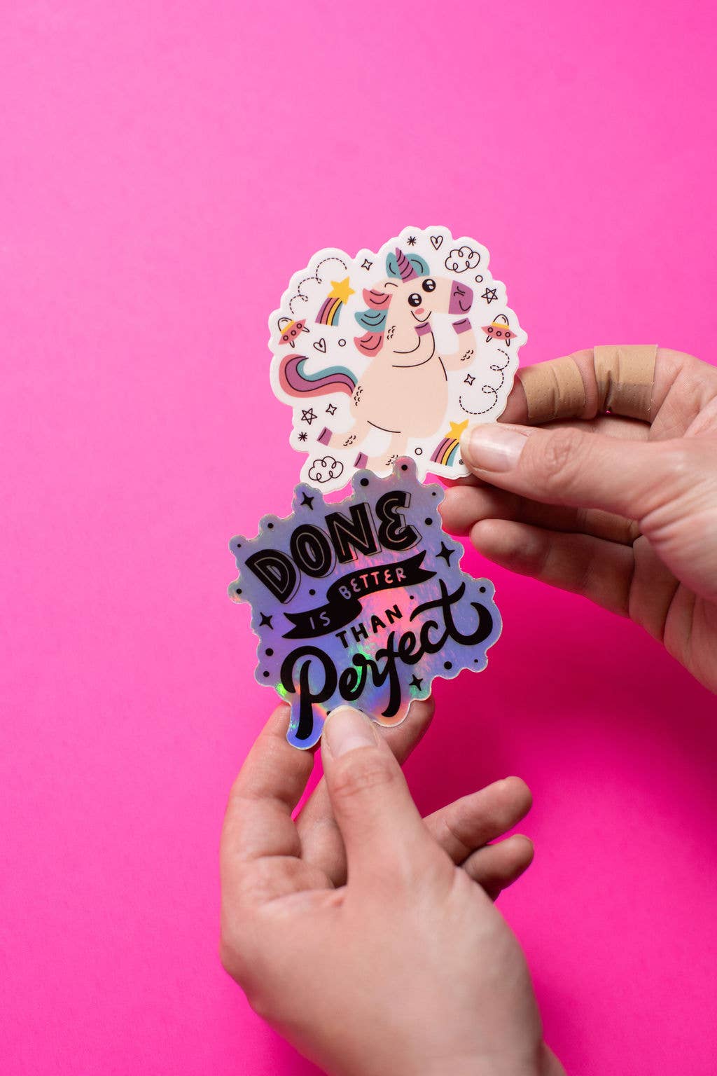 Done Is Better Than Perfect Holographic Sticker