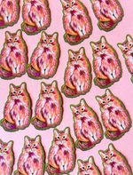 Pink Glitter Kitty vinyl sticker