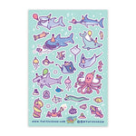 Ocean Birthday Party Glitter sticker sheet