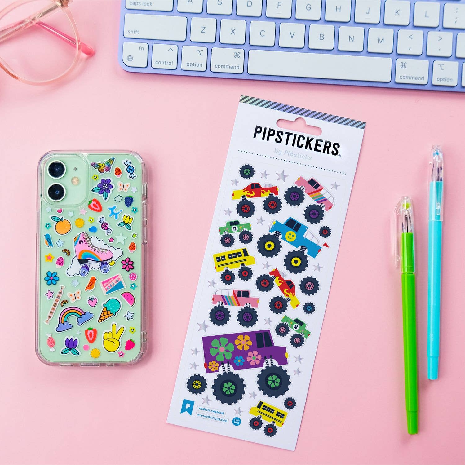 Wheelie Awesome sticker sheet
