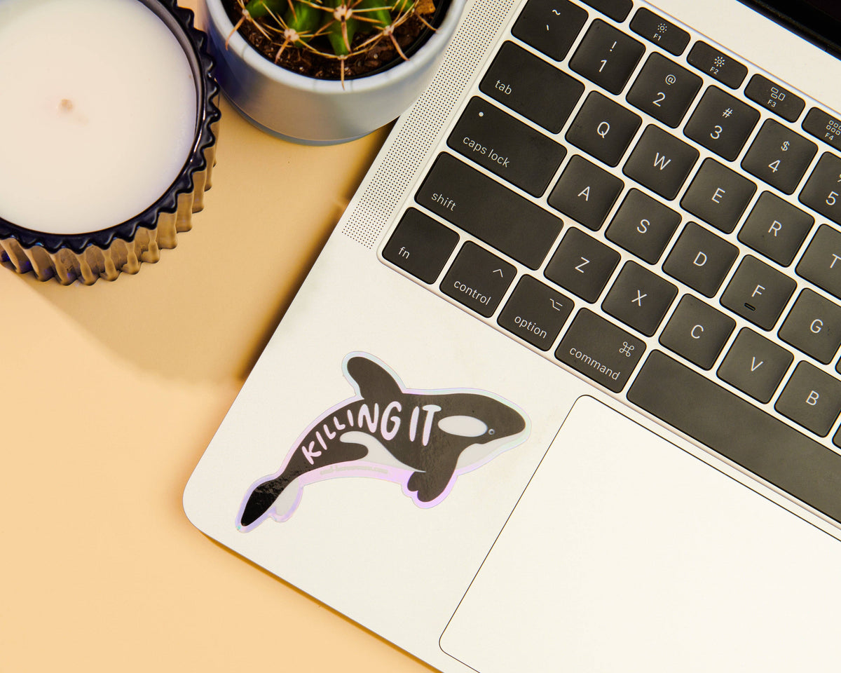 Orca Killing It vinyl sticker
