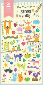 Spring Day Animal Sticker Sheet
