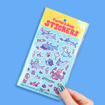 Ocean Birthday Party Glitter sticker sheet