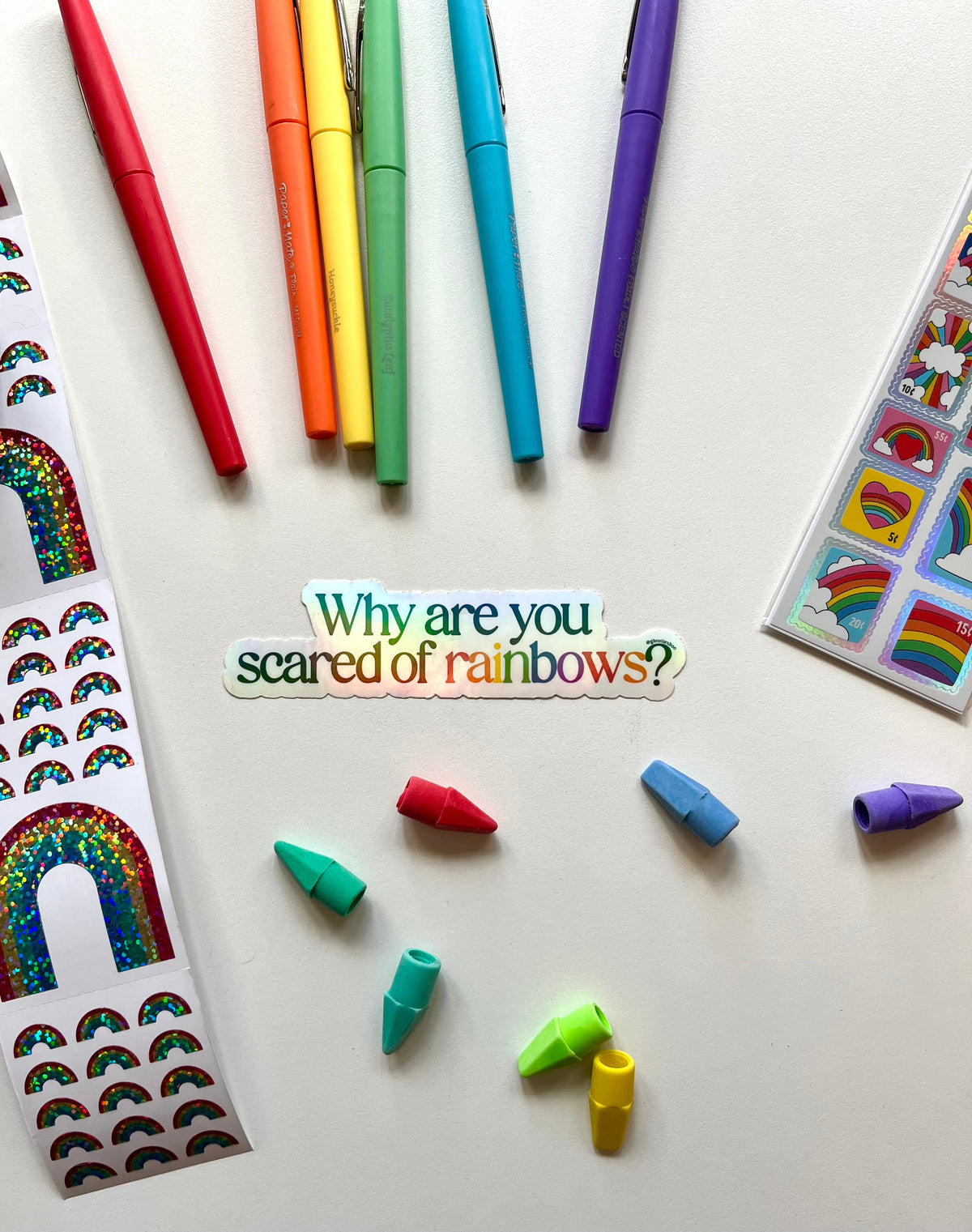 Why Are You Scared of Rainbows vinyl sticker