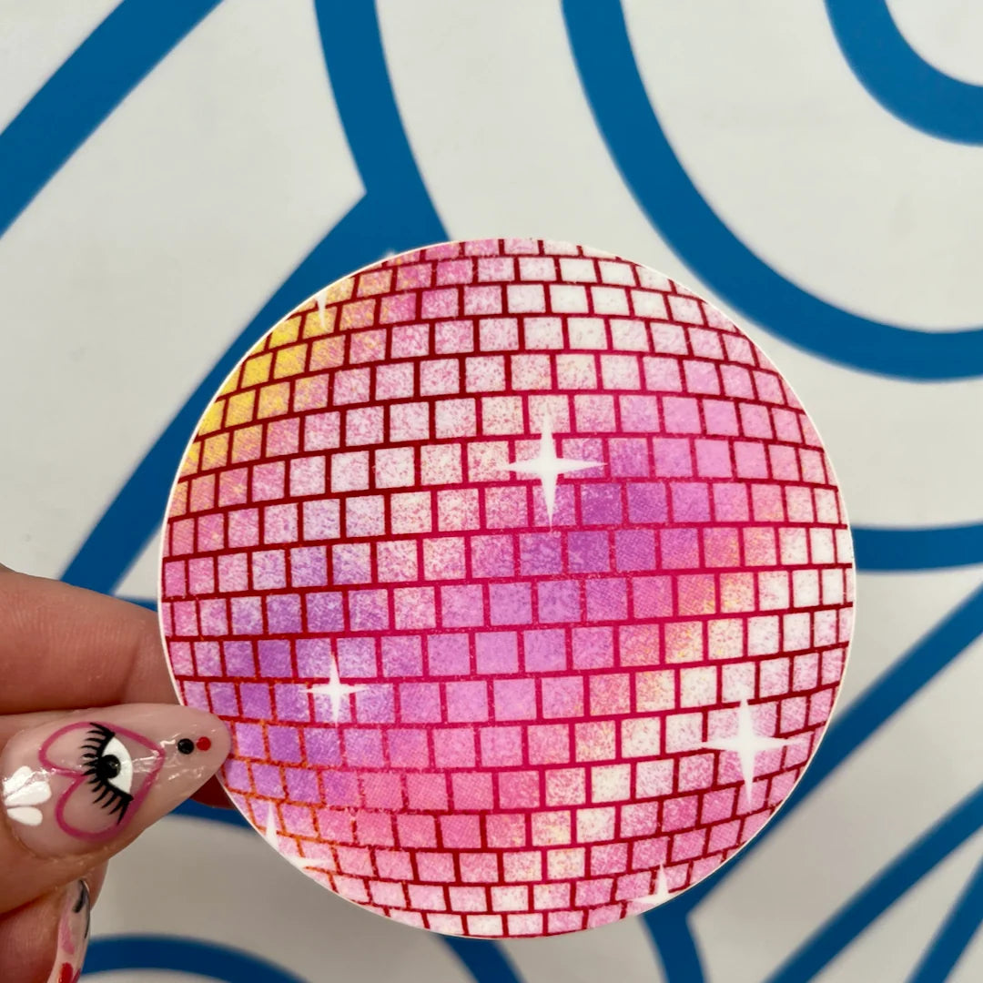 Disco ball vinyl sticker