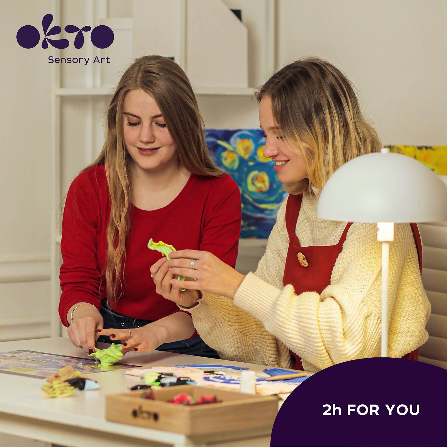 OKTO Sensory air dry clay art 3D woodcraft “Energy”