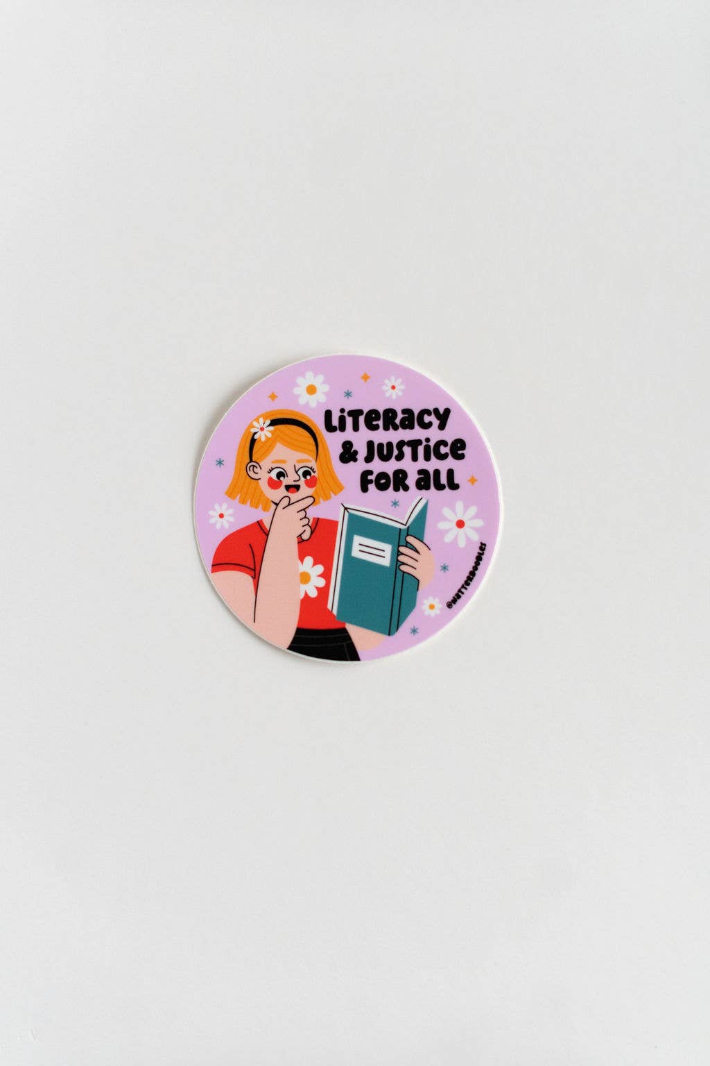 Literacy & Justice For All vinyl sticker
