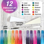 Art Crayons 15 Ct Iridescent Set
