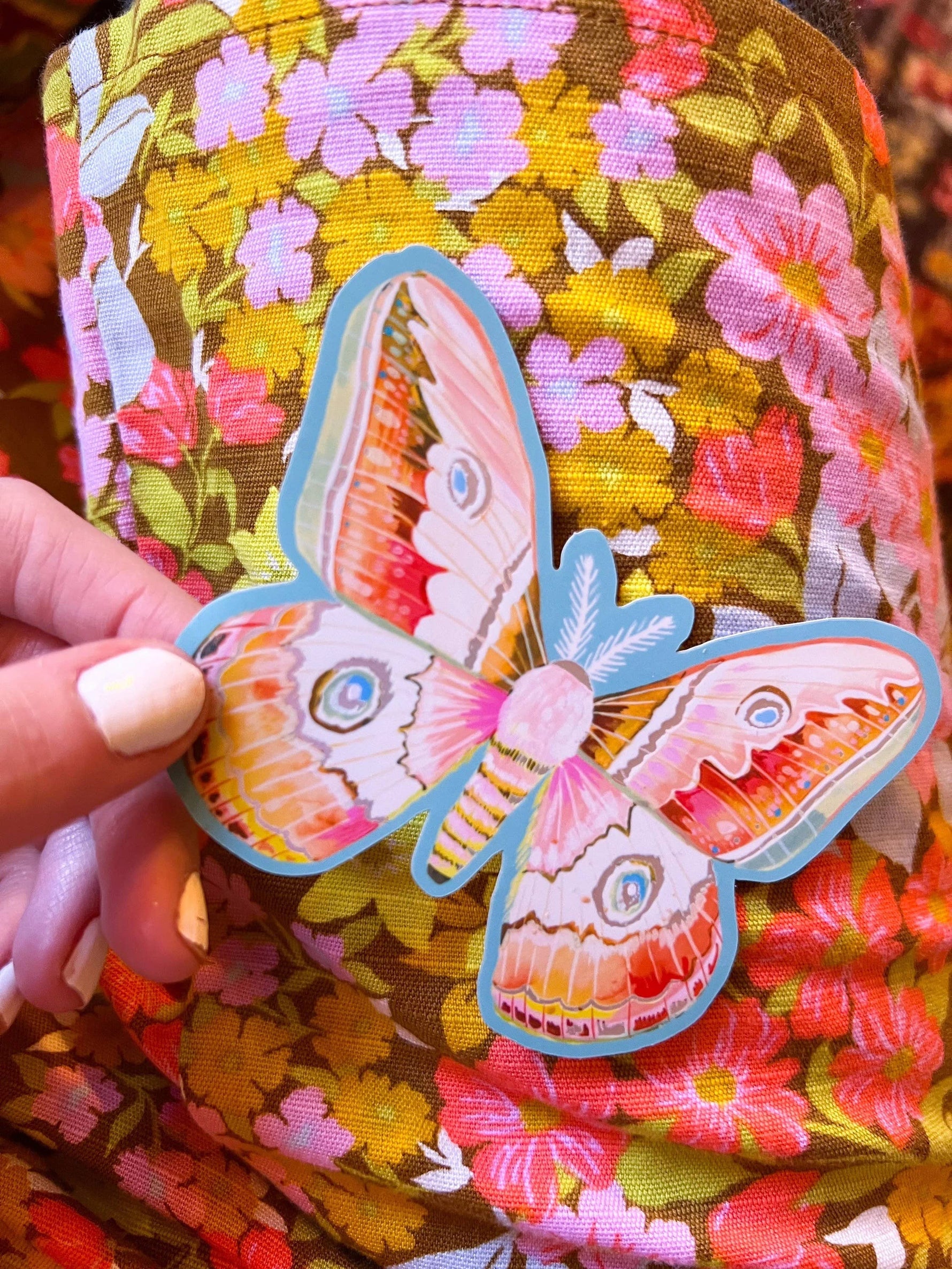 Carnival Moth matte vinyl sticker