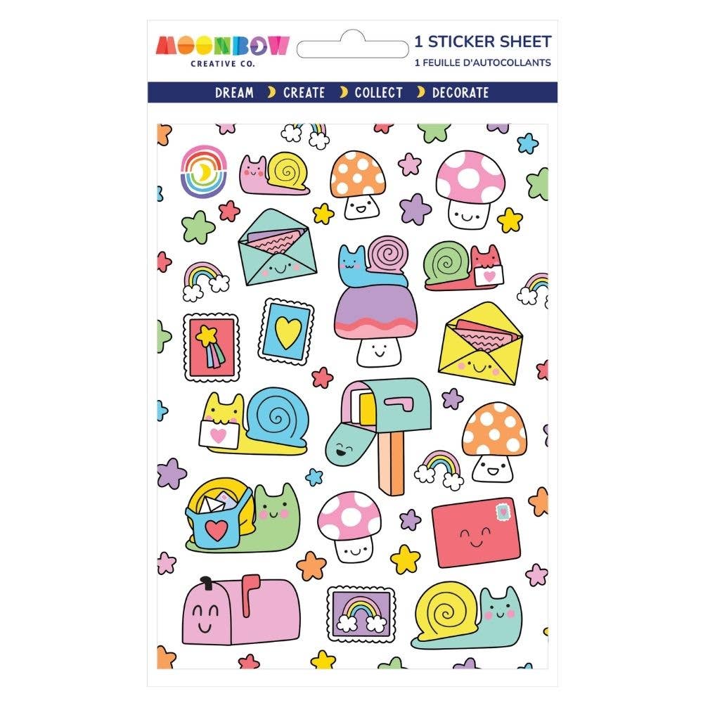 Snails n Mails Glossy Sticker Sheet