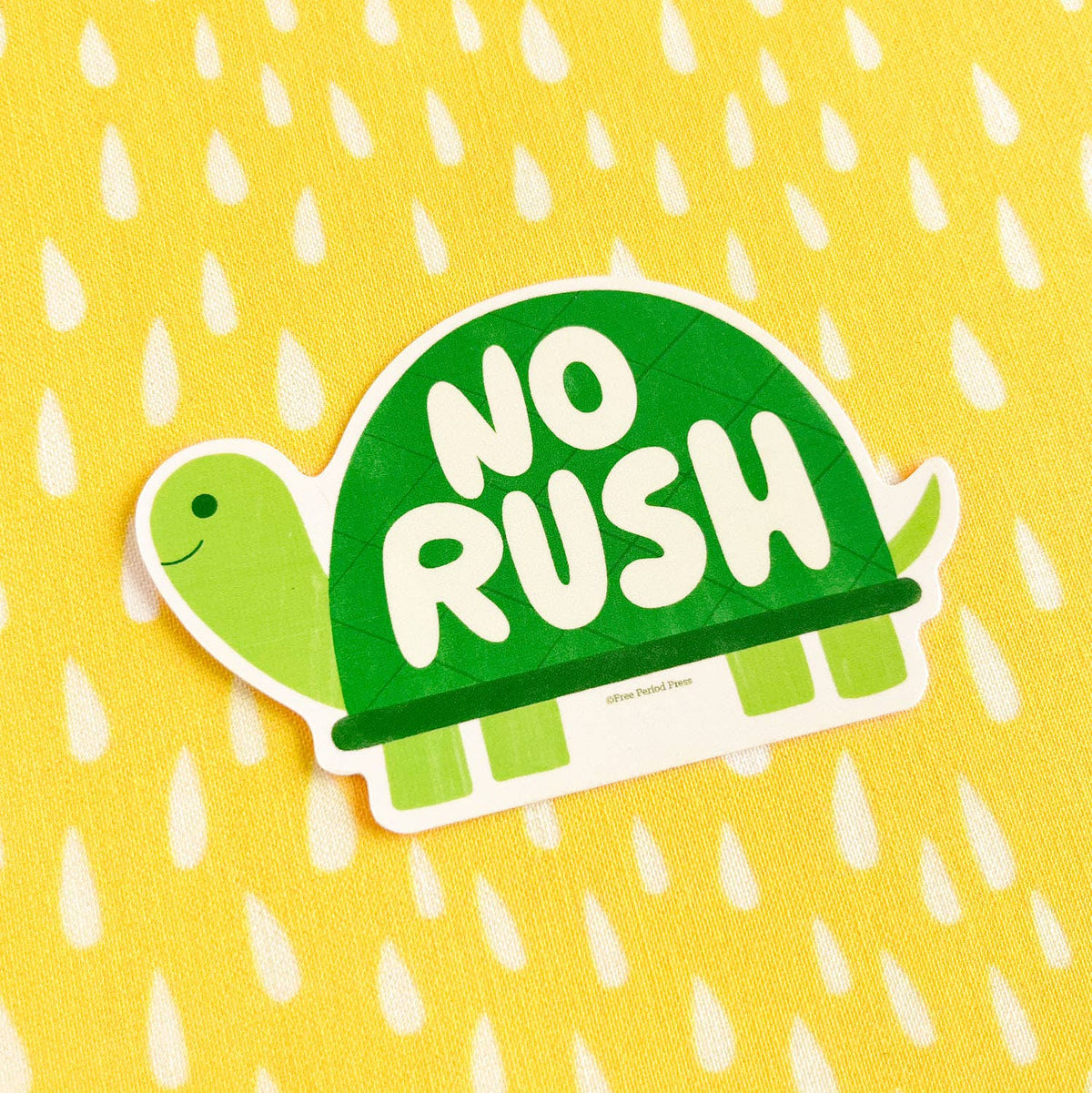 No Rush Turtle vinyl sticker