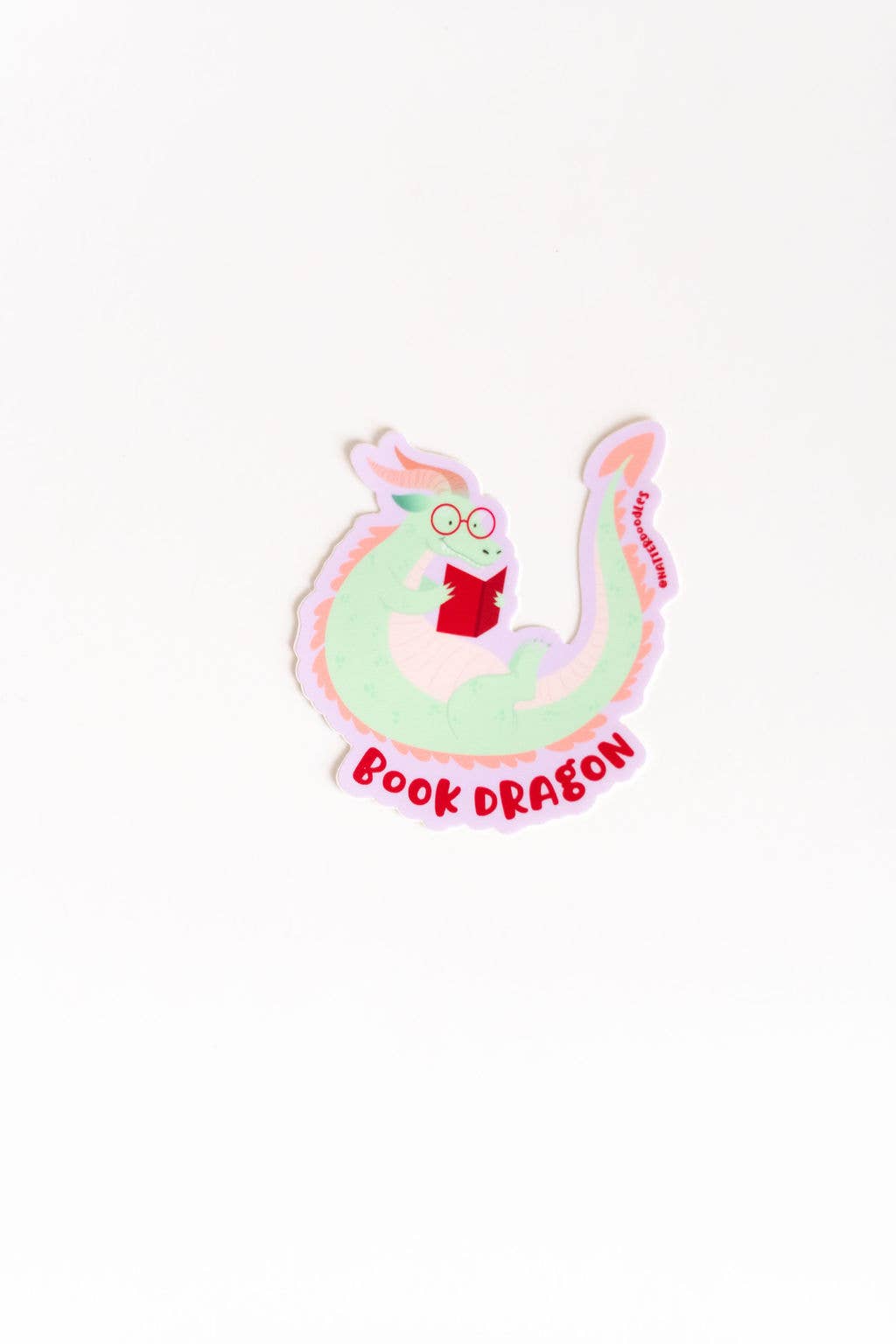 Book Dragon Waterproof Vinyl Sticker for Fantasy Readers