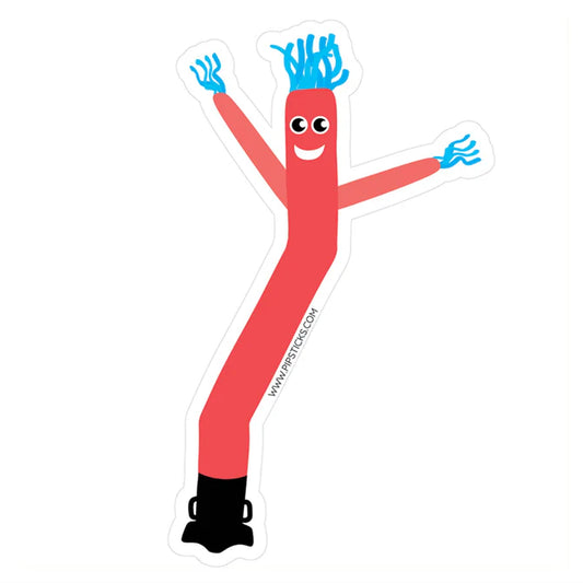 Air dancer sticker