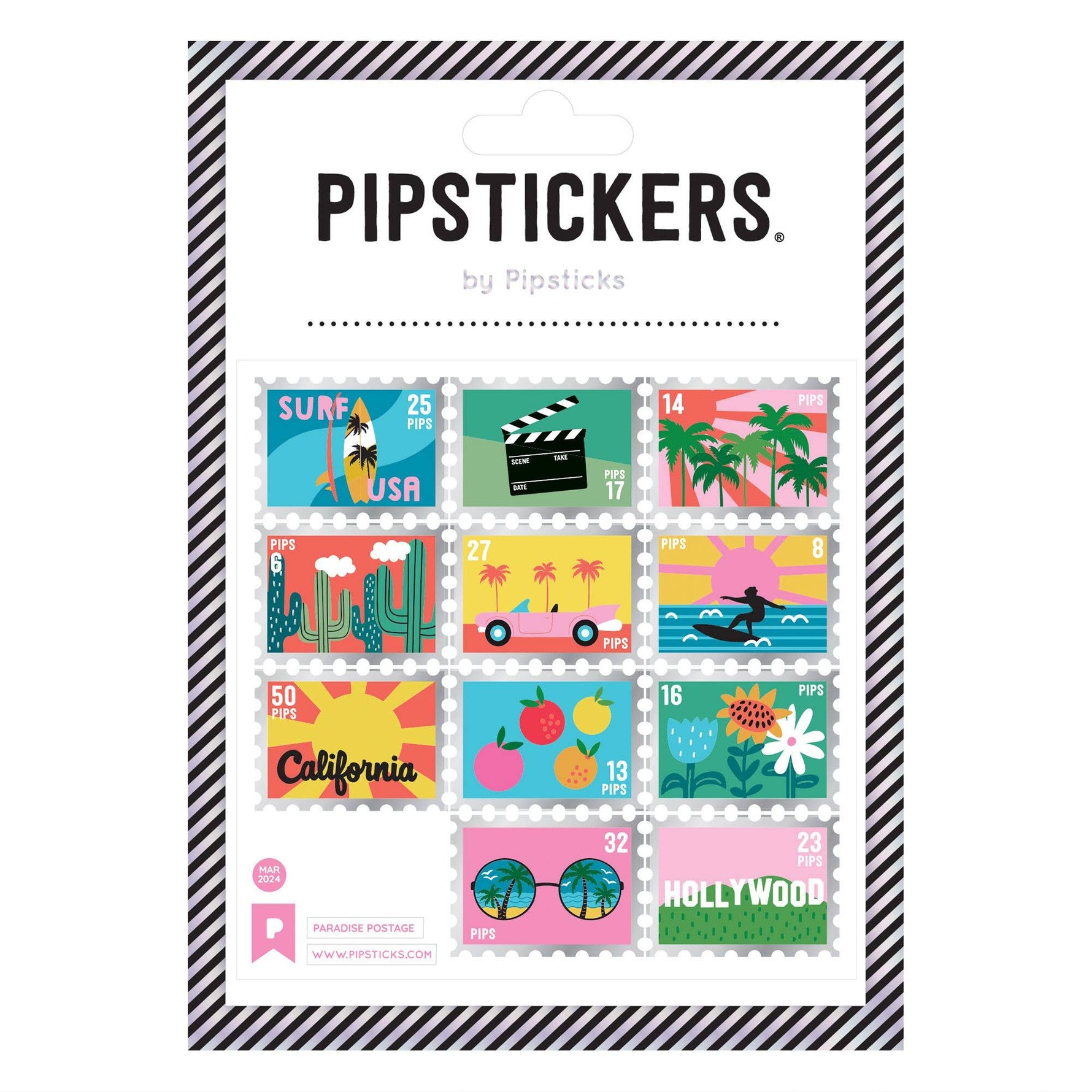 Paradise Postage sticker sheet
