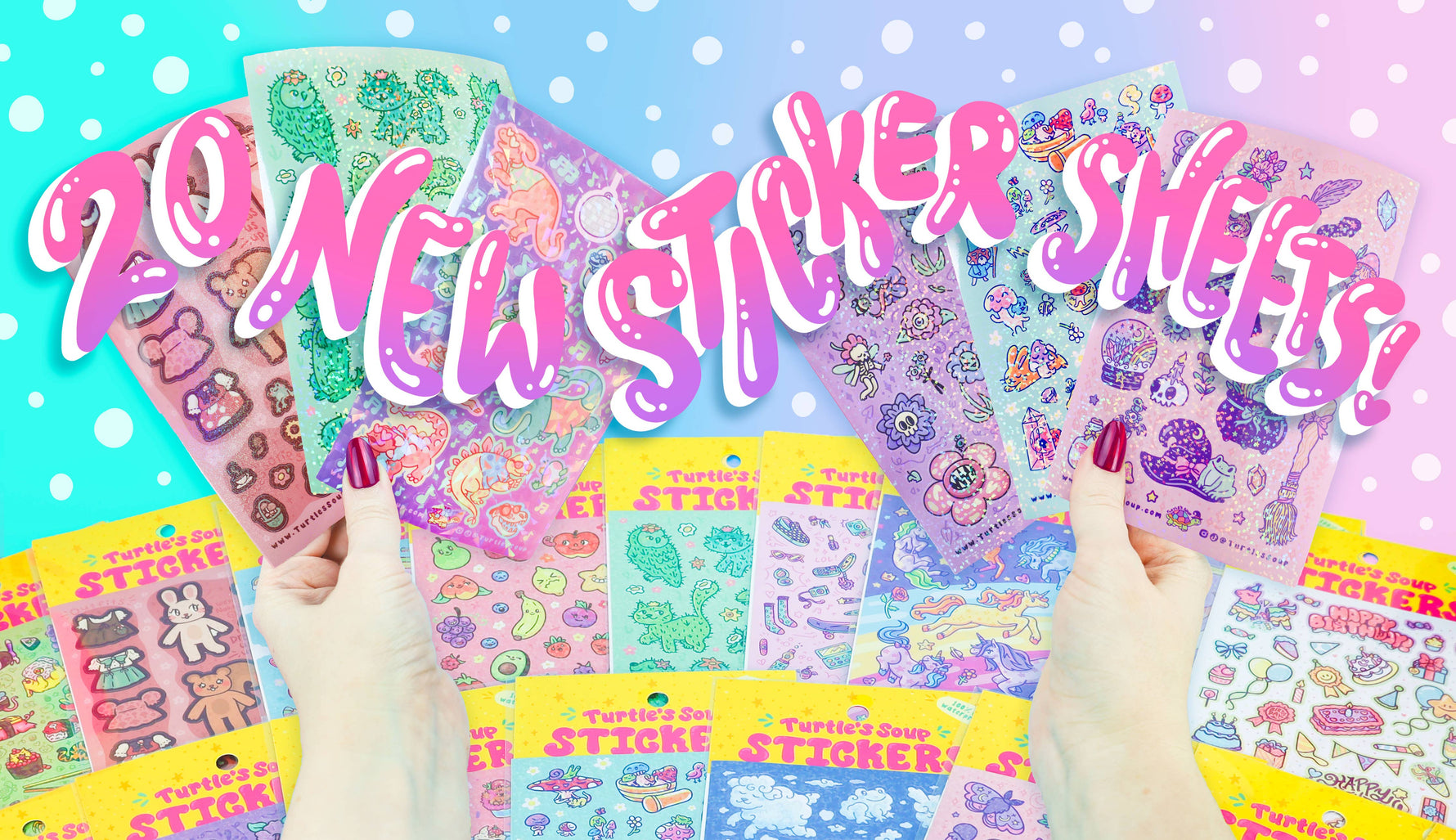 Witch and Sorcery Pastel Glitter Sticker Sheet