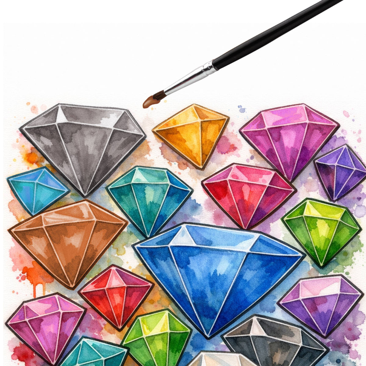 Watercolor Palette - Metallic