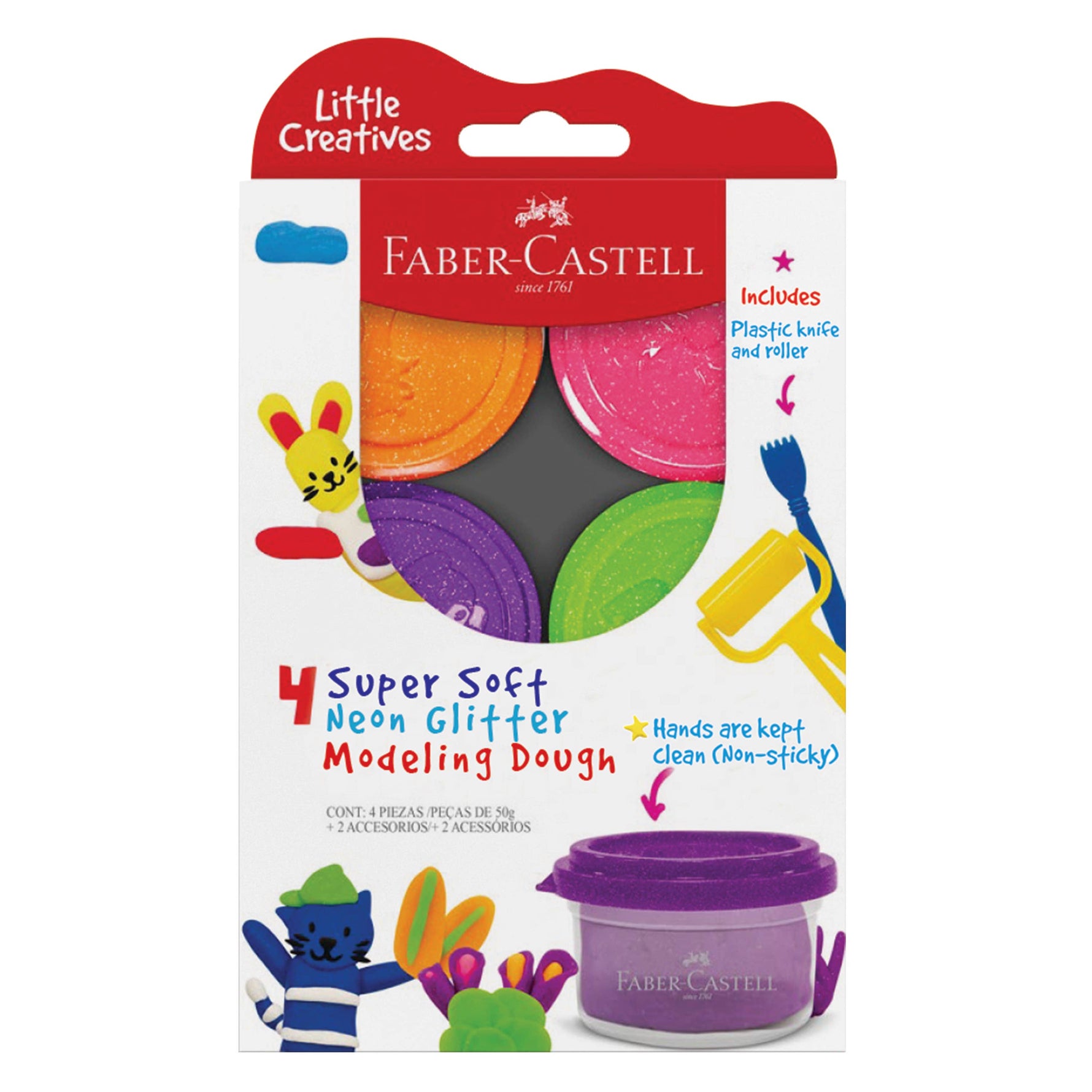 Little Creatives Modeling Dough 4Ct, 2 Varieties