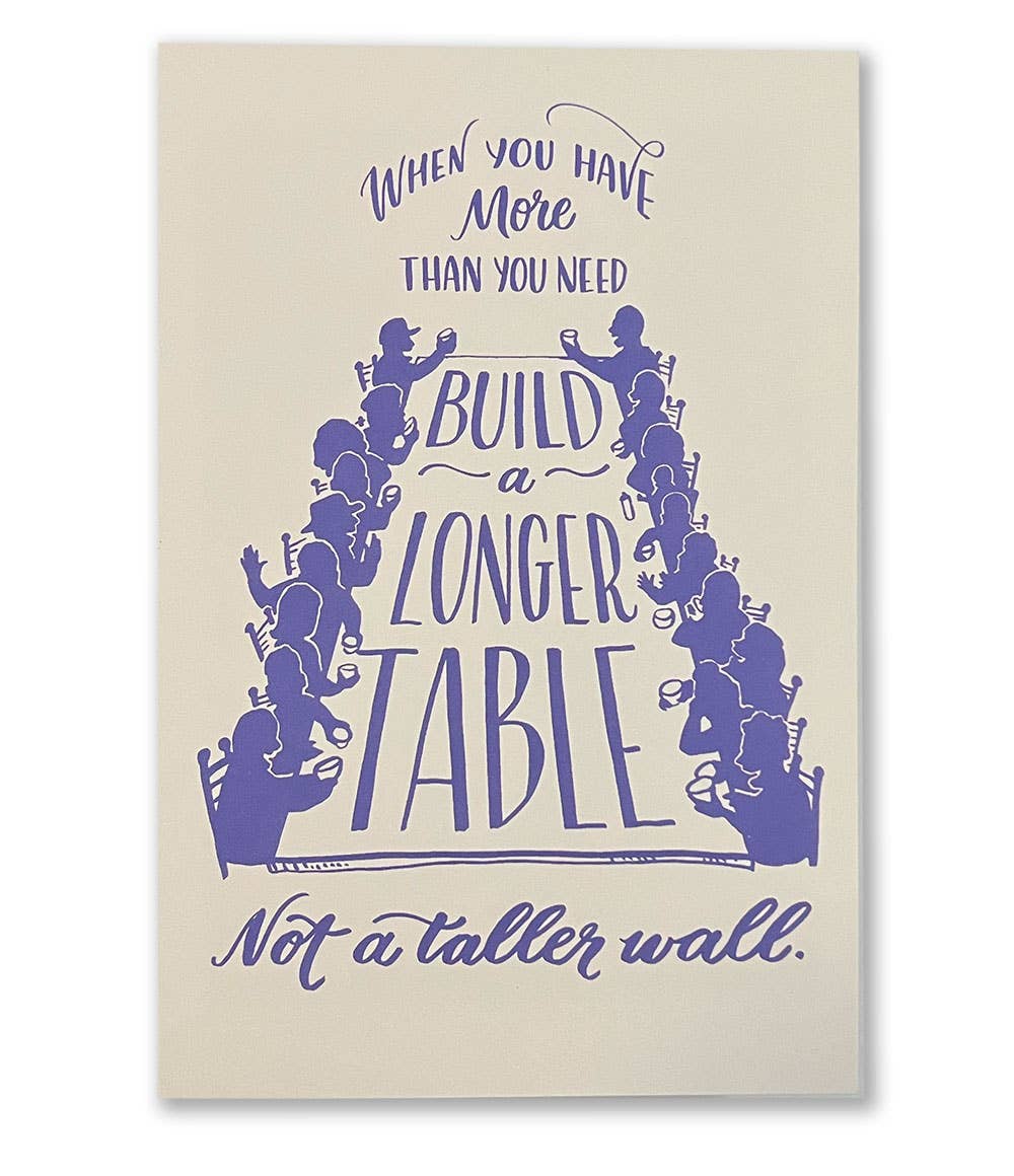 Build a Longer Table Postcard