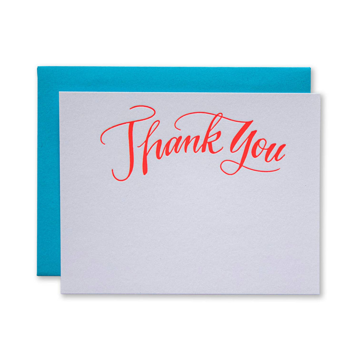 Script "Thank You" boxed set of letterpress cards