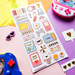 Retro Tech Love Sticker Sheet