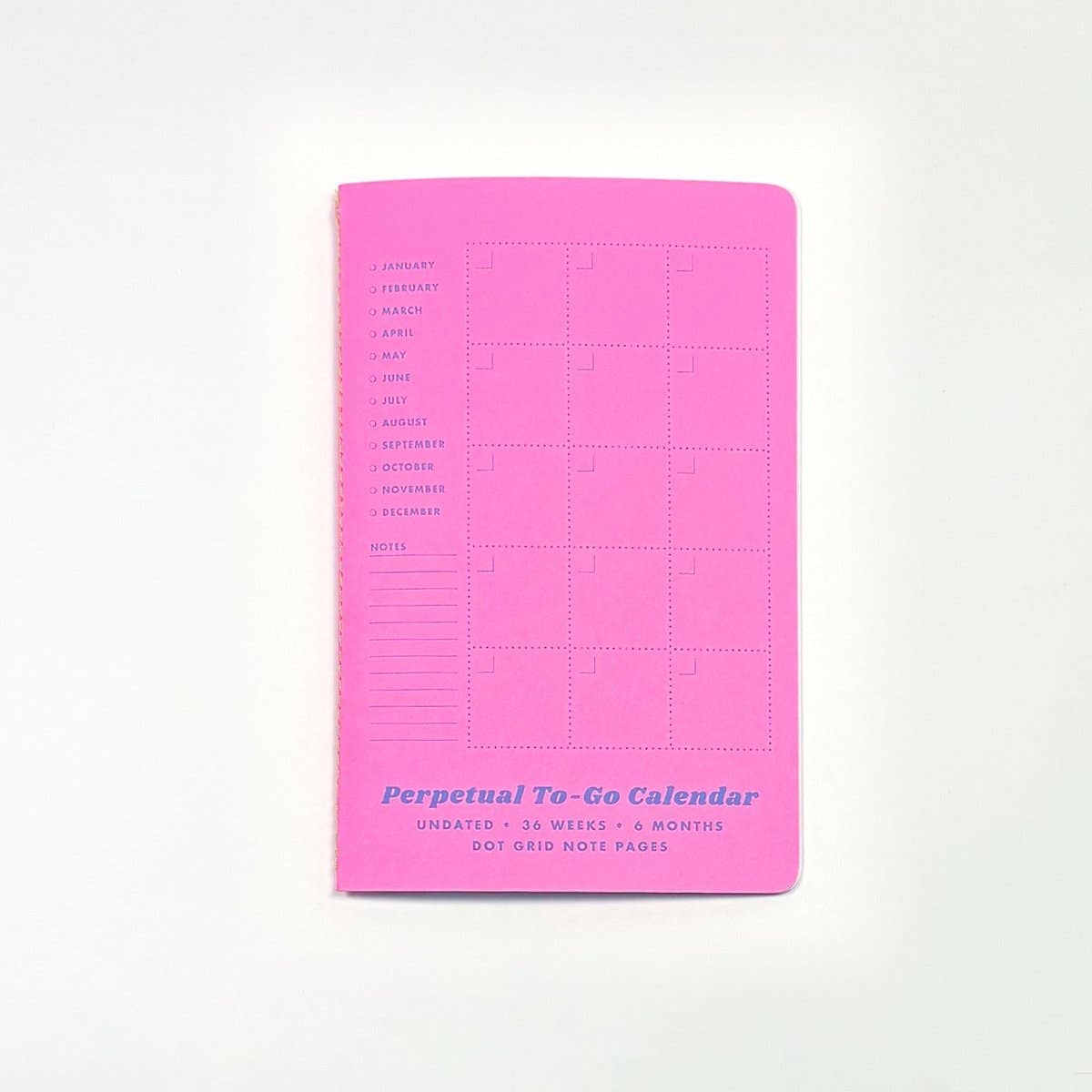 Undated Perpetual To-Go Calendar: Flo Pink