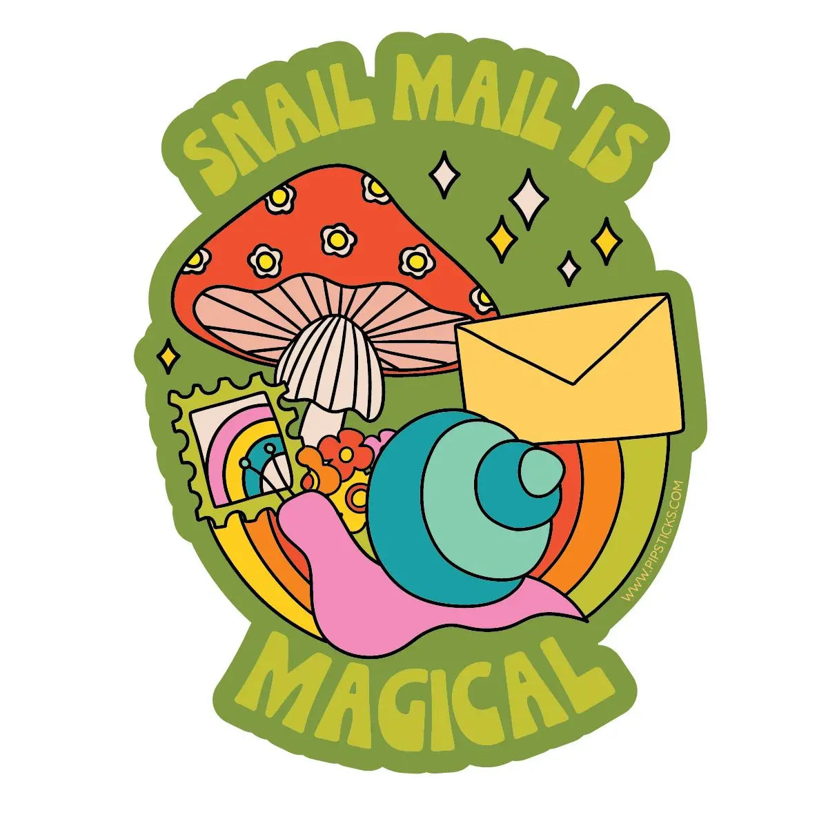Snail Mail is Magical vinyl sticker