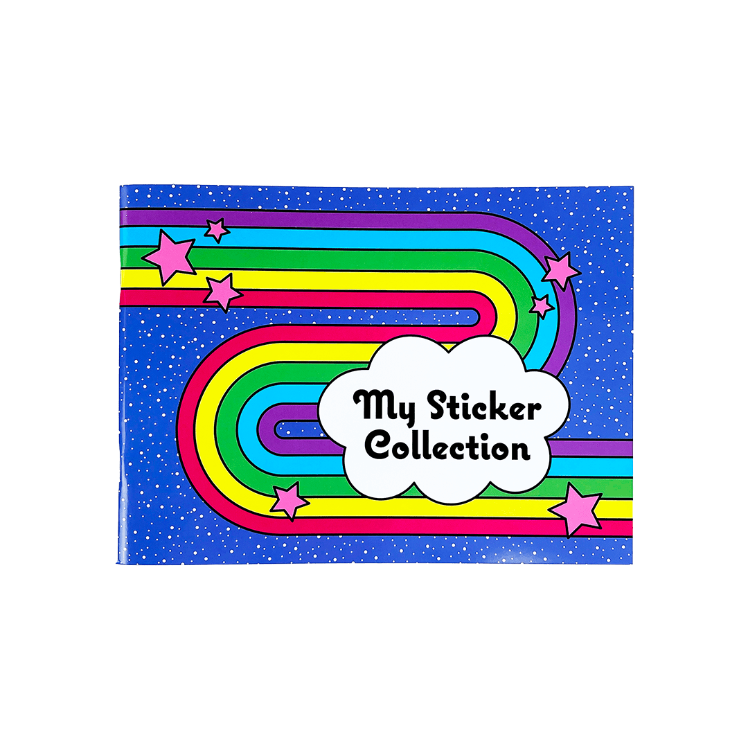 Retro Rainbow Reusable Sticker Book