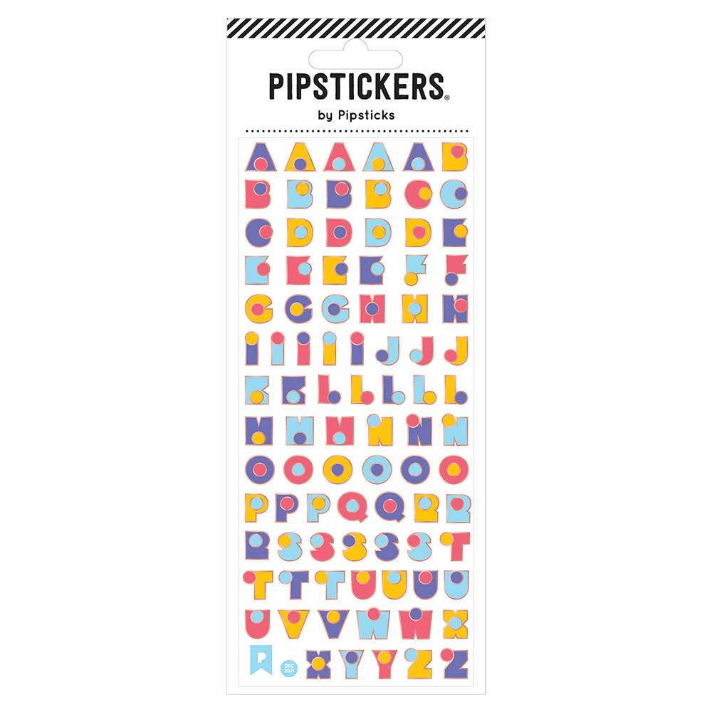 Polka Dot Alphabet sticker sheet