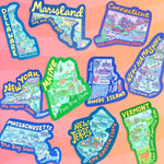 Maryland Old Line State Map - Car Decal vinyl sticker