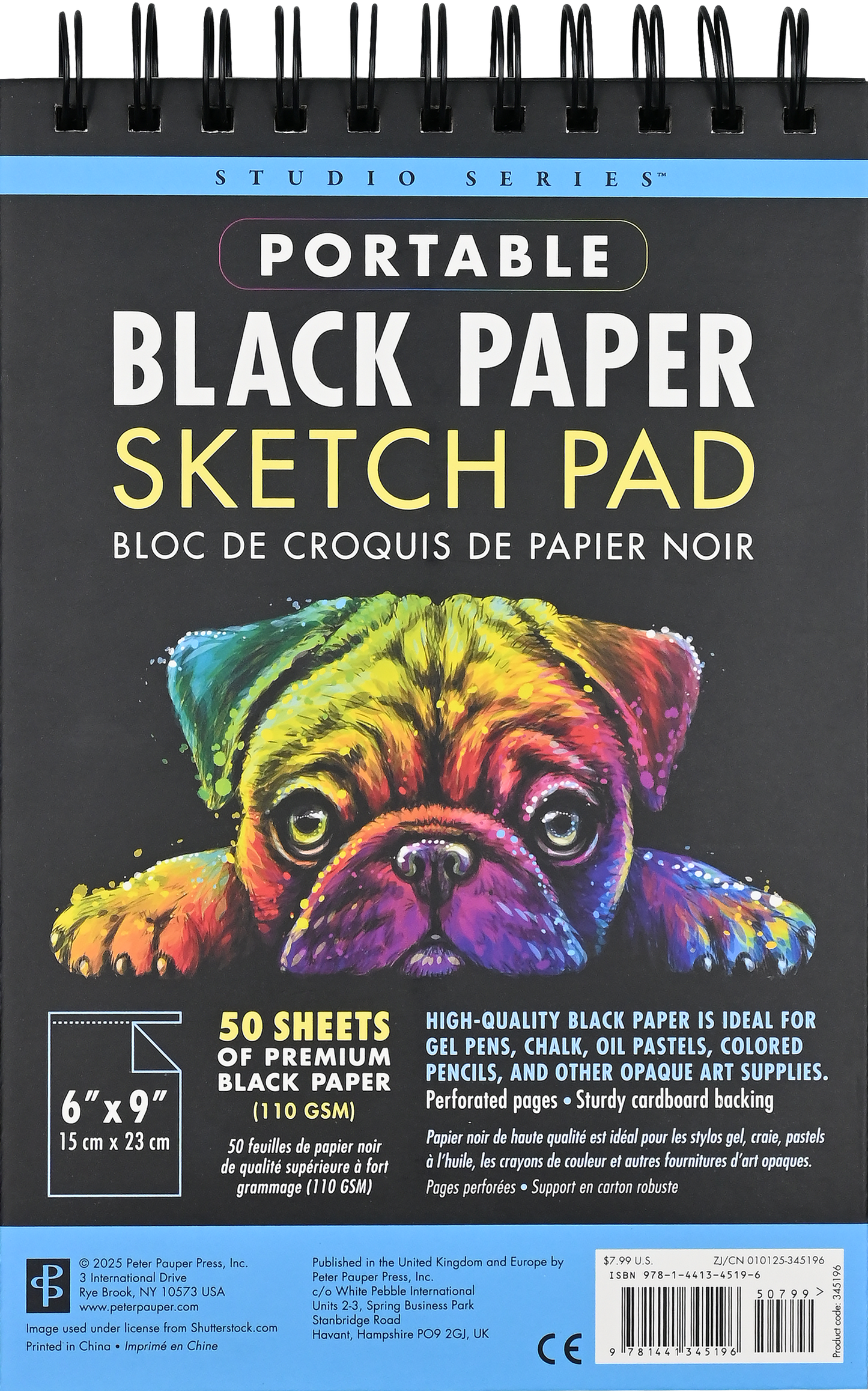 Studio Series Portable Black Paper Sketch Pad