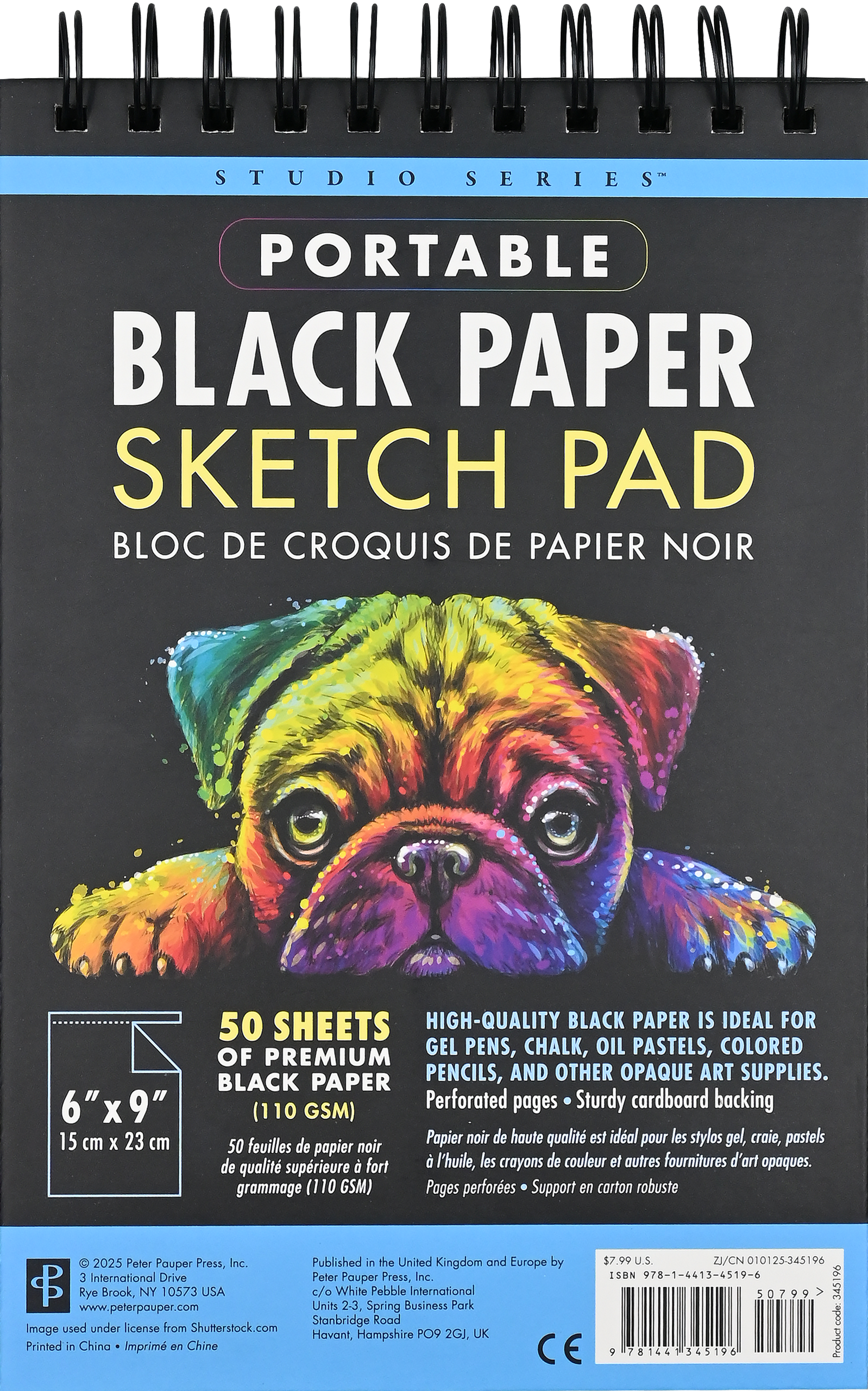 Studio Series Portable Black Paper Sketch Pad