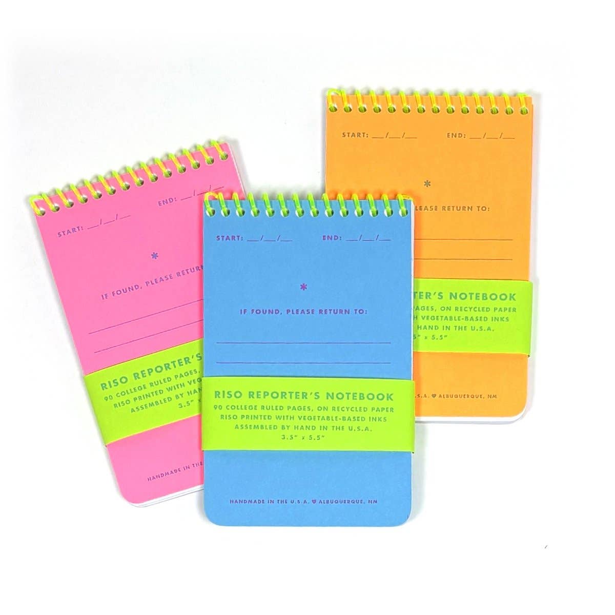 Risograph Reporter's Notebook: Aqua