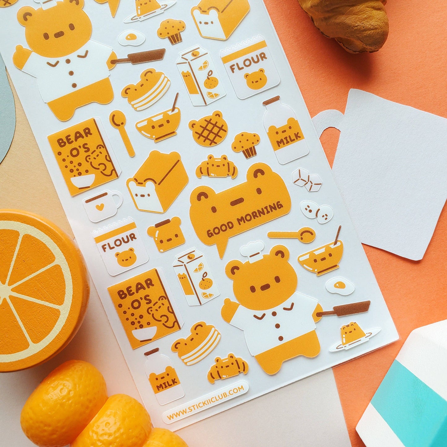 Bear-y Good Morning Sticker Sheet