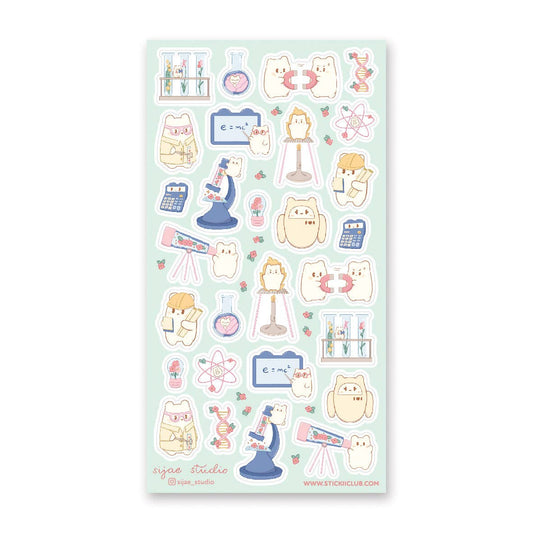 Beary Cute Science Sticker Sheet