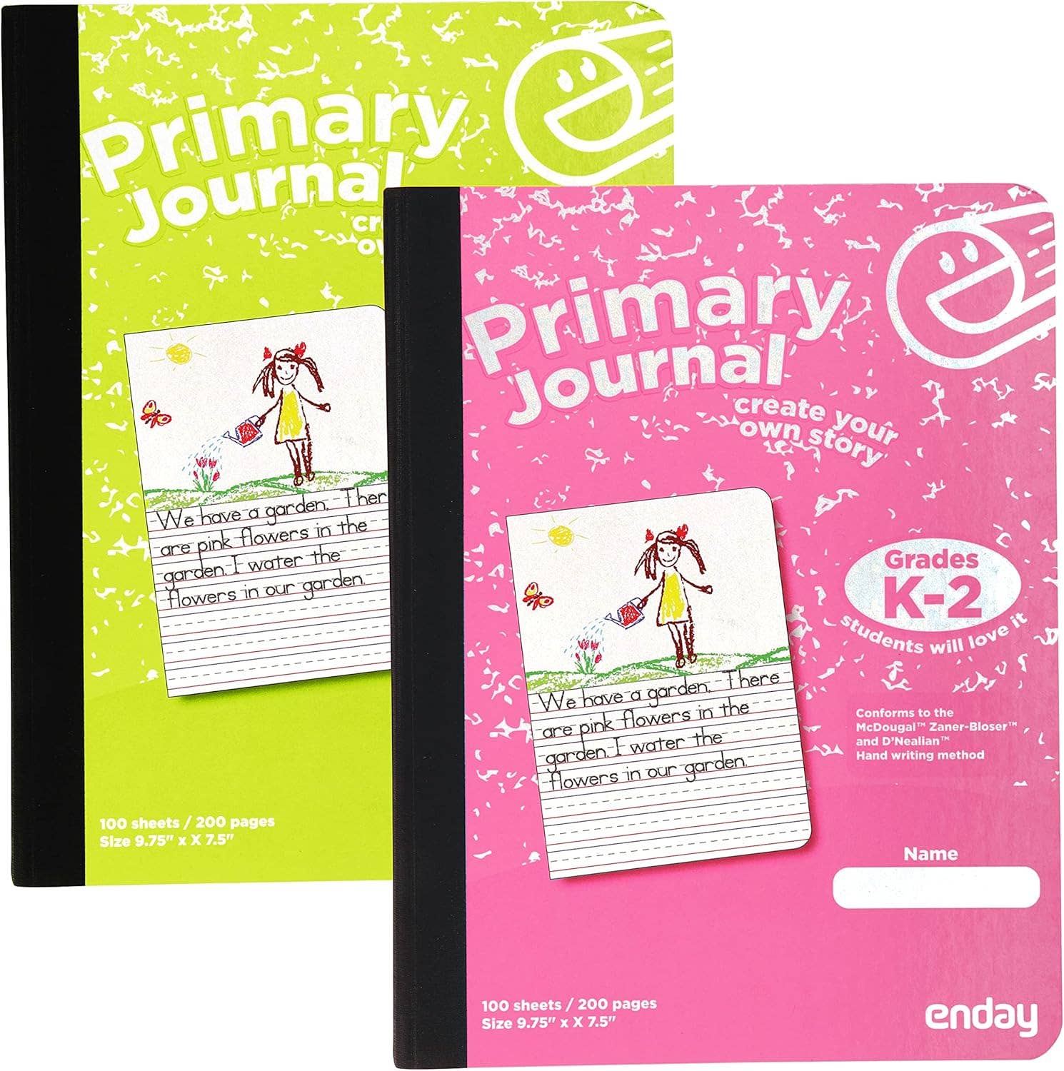 Composition Book Primary Journal 100 Ct.: Green