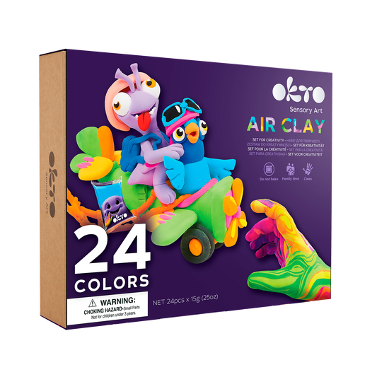 OKTO Air Clay Set for Creativity – 24 Colors