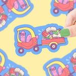 Bookworm Art Vinyl Sticker
