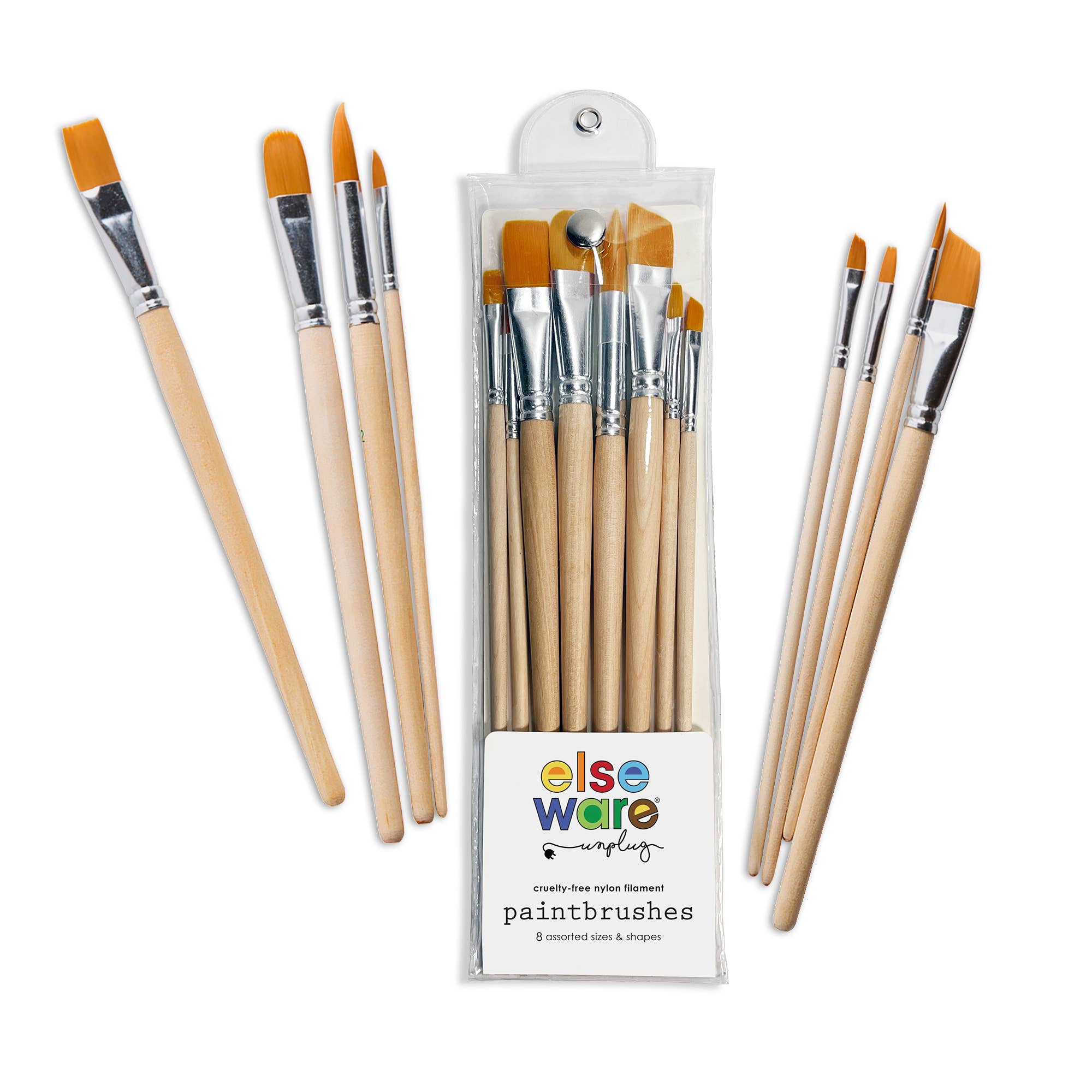 Set of 8 Nylon Filament Paintbrushes