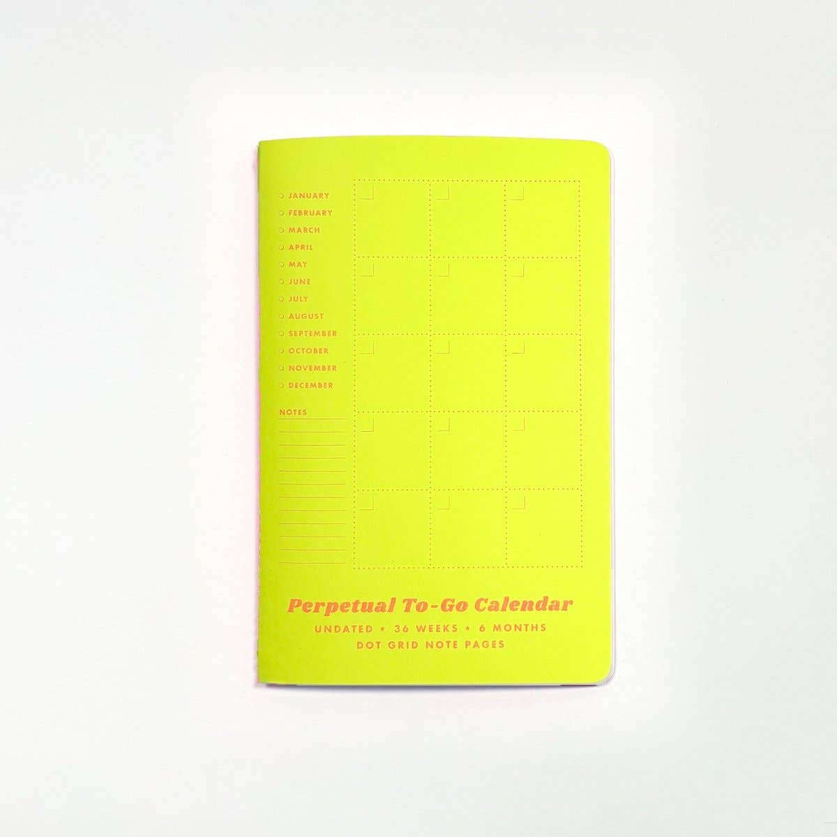 Undated Perpetual To-Go Calendar: Flo Pink