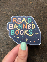 Read Banned Books Vinyl Sticker
