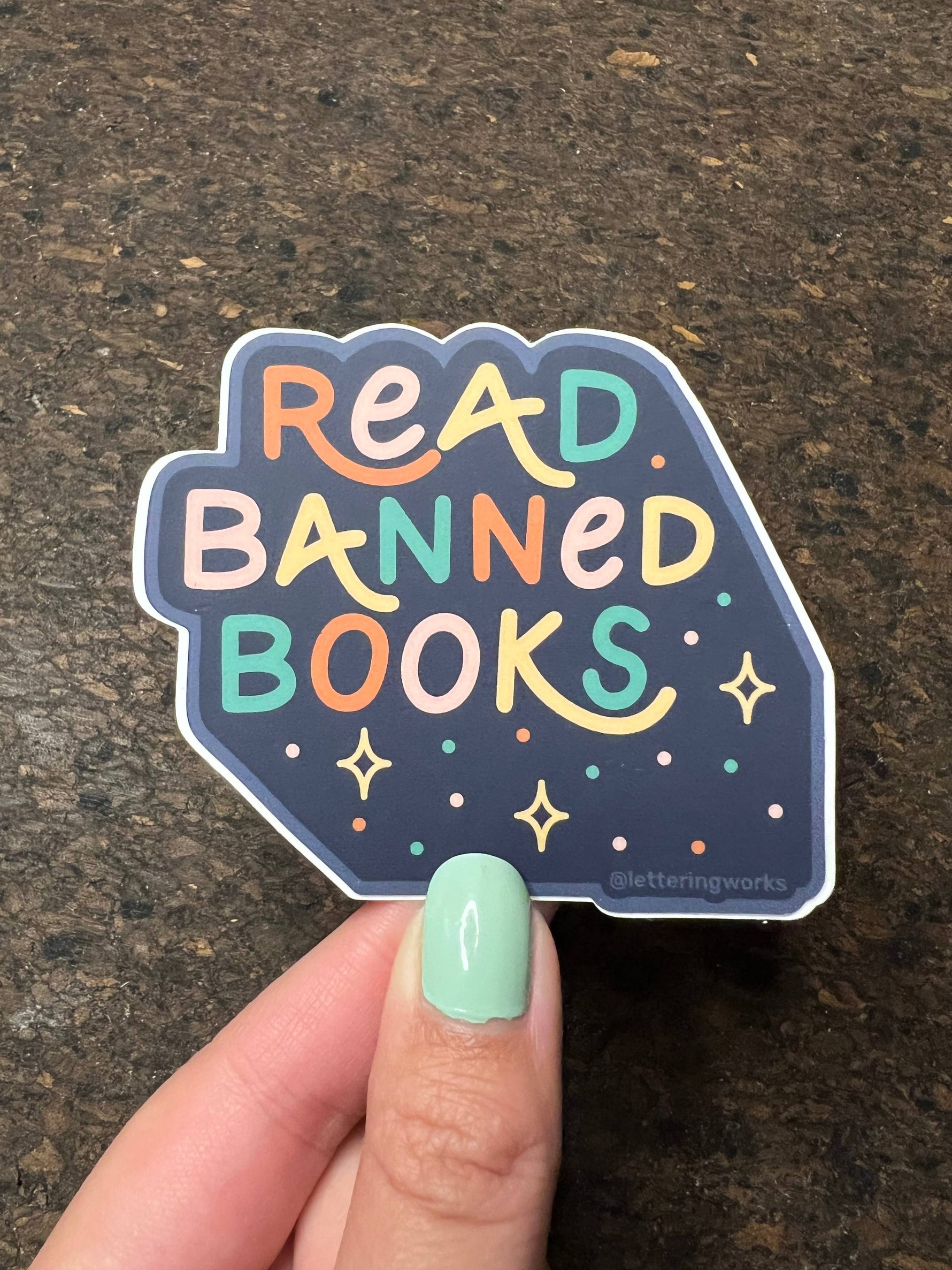 Read Banned Books Vinyl Sticker