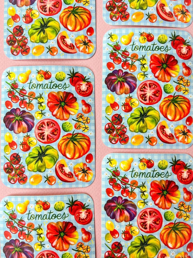 Tomatoes matte vinyl sticker