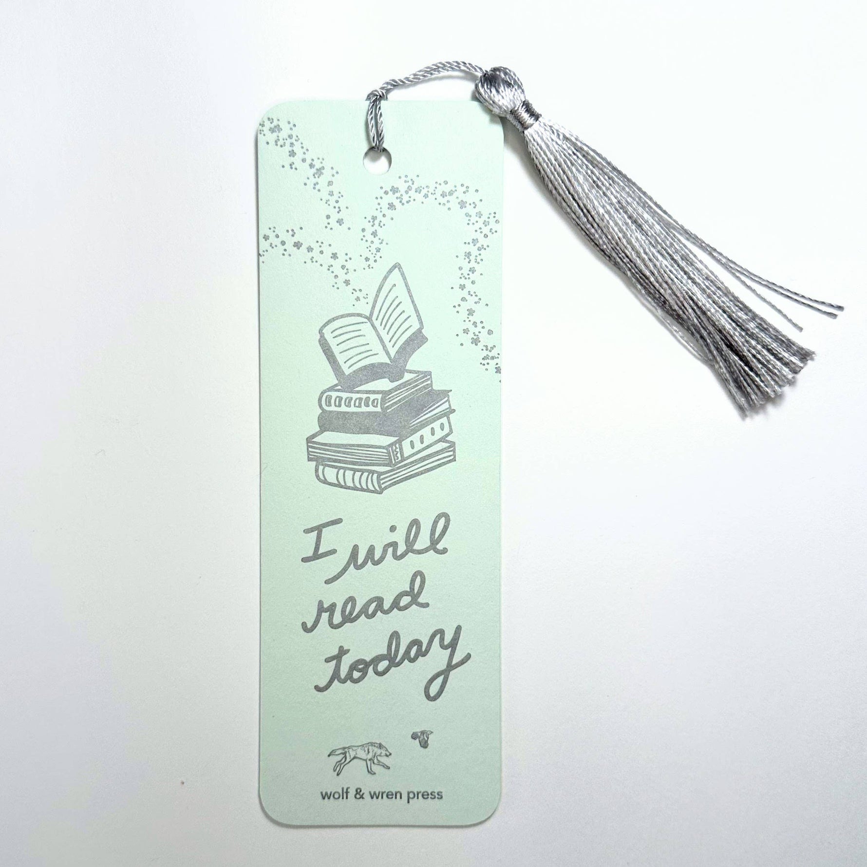 'I Will Read Today' paper bookmark