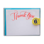 Script "Thank You" boxed set of letterpress cards