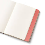 A5 Stepped Lined & Dotted Notebook, Pink Waves